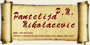 Pantelija Mikolačević vizit kartica